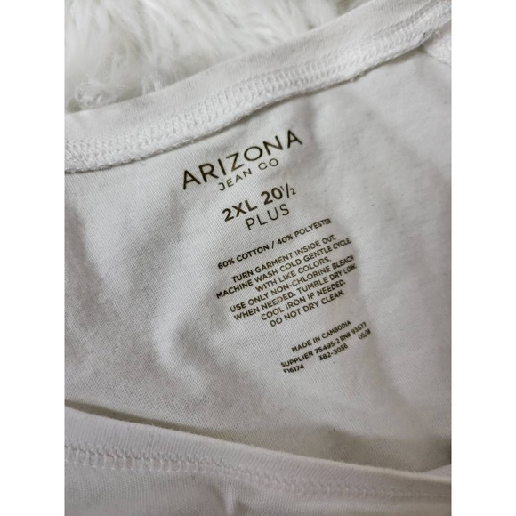 Arizona Girls Weekend Crew T Shirt Long Raglan Sleeve White Stripe Plus 20.5 2XL - Picture 5 of 5